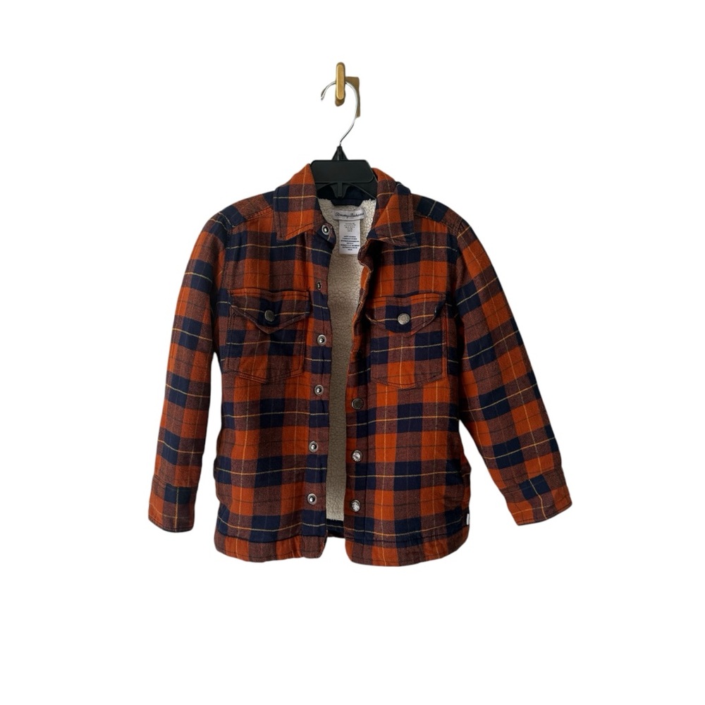 Kids Orange and Blue Plaid Jacket